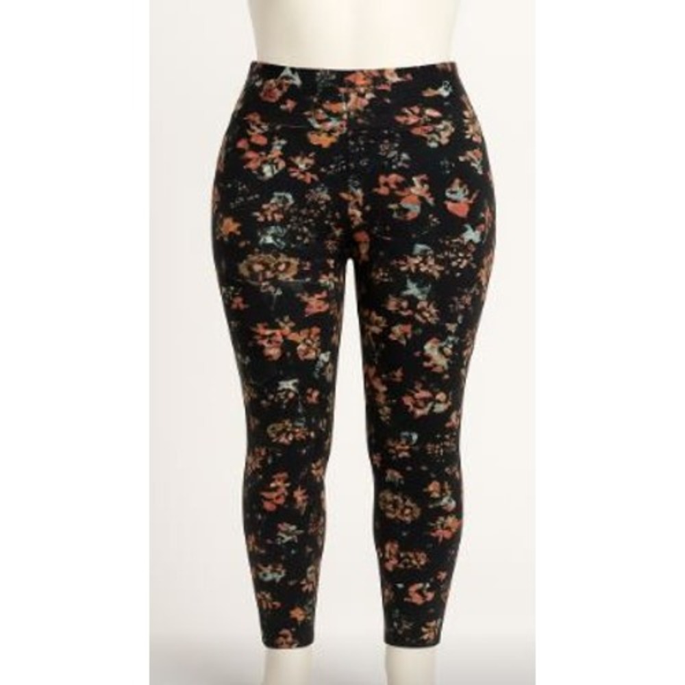 Wet Seal Leggings Women Juniors Sz L‎ Floral Activewear Sports Gym Training READ